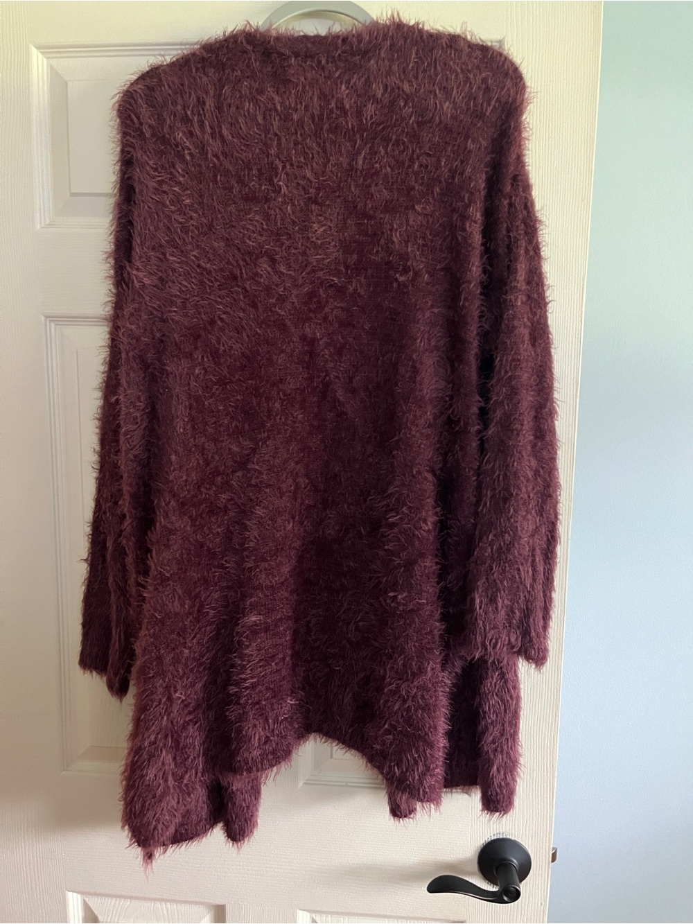 NEW Knox Rose Wine Eyelash Open Cardigan Sweater Floral Purple Whimsigoth Soft L - Picture 2 of 6